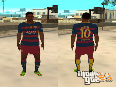 Skin Messi Barcelona 2016 para GTA San Andreas